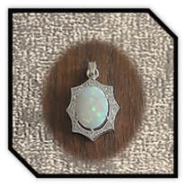 Main page item 9ct yellow gold oval solid opal & diamond encrusted pendant $4000A