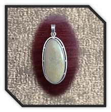Main page item silver & large oval honey opal pendant $4400A