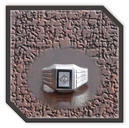 MR00300P-Sterling Silver Synthetic Sapphire Men's Ring.