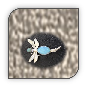 BR01000A-Sterling Silver Opal Brooch.