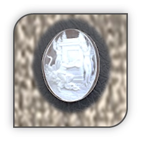 BR00800A-Sterling Silver Cameo Brooch.
