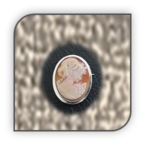 BR00400D-Sterling Silver Cameo Pendant Brooch.