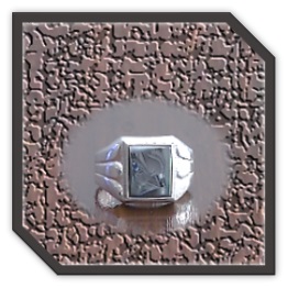 MR00250AX-Sterling Silver Haematite Men's Ring.