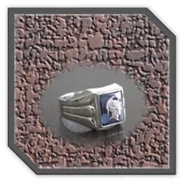 MR00300R-Sterling Silver Synthetic Sapphire Men's Ring.