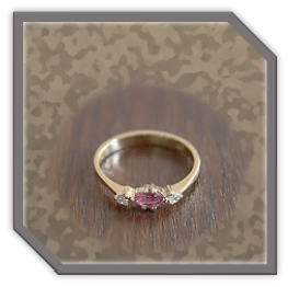 LR02000E-18ct Yellow Gold Diamond Ruby Ladies Ring.