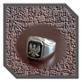 MR00290C-Sterling Silver Onyx Men's Ring.