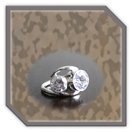 LR00250E-Sterling Silver Cubic Ladies Ring.