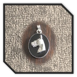 PE00300K-Sterling Silver Onyx Pendant.