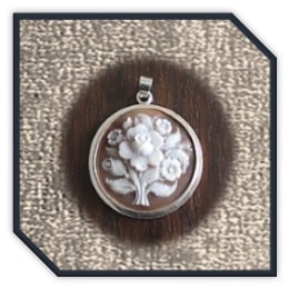 PE00500C-Sterling Silver Cameo Pendant.