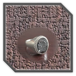 MR00250Y-Sterling Silver Haematite Men's Ring.