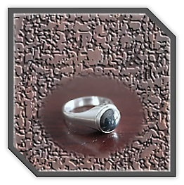 MR00400G-Sterling Silver Sapphire Men's Ring.