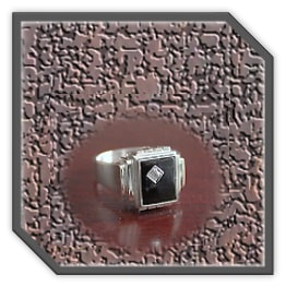 MR00240H-Sterling Silver Onyx Men's Ring.