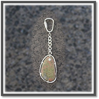KR00150B-Sterling Silver Agate Key Chain Ring.