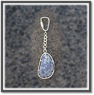 KR00150A-Sterling Silver Agate Key Chain Ring.