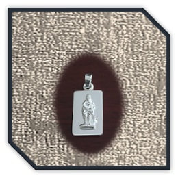 PE00110C-Sterling Silver Aquarius Pendant.