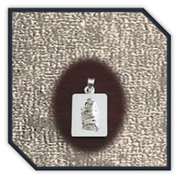 PE00120A-Sterling Silver Virgo Pendant.