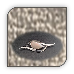 BR01300A-Sterling Silver Opal Brooch.