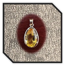 PE01400A-9ct Rose Gold Citrine Pendant.