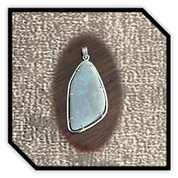 PE03200B-Sterling Silver Opal Pendant.