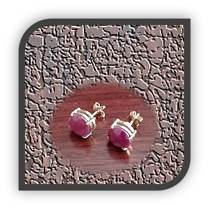 ES01200A-9ct Yellow Gold Ruby Studs.