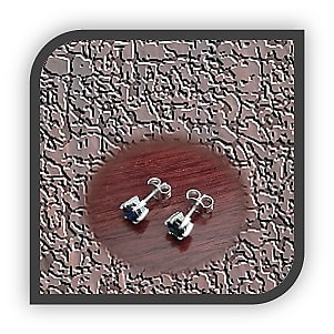 ES02800A-9ct White Gold Teal Sapphire Studs.