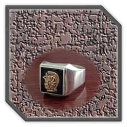 MR00280K-Sterling Silver Onyx Men's Ring.