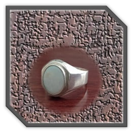 MR00600E-Sterling Silver Opal Men's Ring.