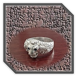 MR00280O-Sterling Silver Sapphire Men's Ring.