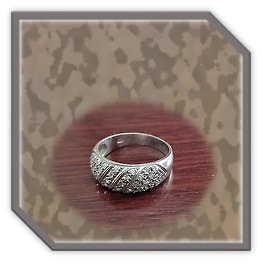 LR01800F-Sterling Silver Diamond Ladies Ring.
