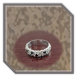 LR00350E-Sterling Silver Sapphire Ladies Ring.