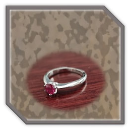 LR03000D-18ct White Gold Ruby Ladies Ring.