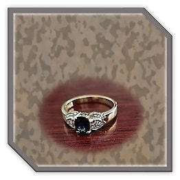 LR01800G-14ct Yellow Gold Sapphire Cubic Ladies Ring.