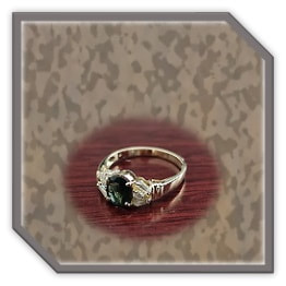 LR02600A-14ct Yellow Gold Sapphire Cubic Ladies Ring.