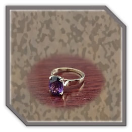 LR00600A-9ct Yellow Gold Amethyst Ladies Ring.