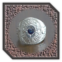 MR01000A-Sterling Silver Sapphire Men's Ring.