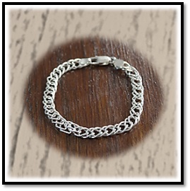 BB00200A-Sterling Silver Chain Bracelet.