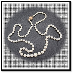 NE01500A-Cultured Pearl 9ct Yellow Gold Clasp Necklace.