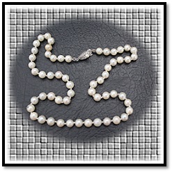 NE01000A-Cultured Pearl Silver Clasp Necklace.