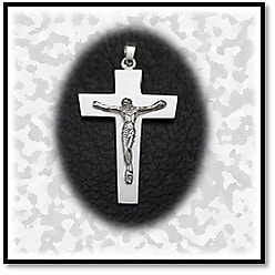 RE00180A-Sterling Silver Crucifix.