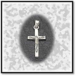 RE00120B-Sterling Silver Crucifix.