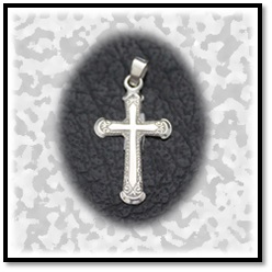 RE00080B-Sterling Silver Cross.