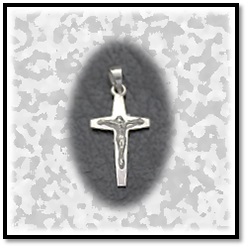 RE00120A-Sterling Silver Crucifix.