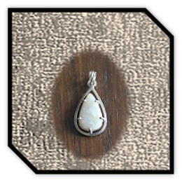 PE00380C-Sterling Silver Opal Pendant.