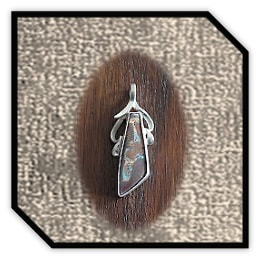 PE00300D-Sterling Silver Boulder Opal Pendant.
