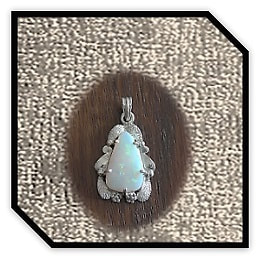 PE00400O-Sterling Silver Opal Pendant.