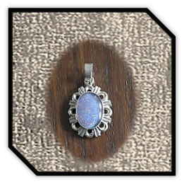 PE00300E-Sterling Silver Opal Pendant.