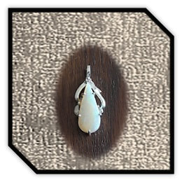 PE00550A-Sterling Silver Opal Pendant.