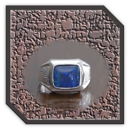 MR00260H-Sterling Silver Opal Men's Ring.
