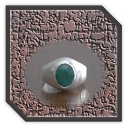 MR00900A-Sterling Silver Emerald Men's Ring.