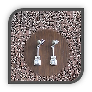 ER00200B-Sterling Silver Cubic Earrings.